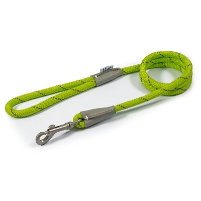 Ancol Viva Rope Refl Snap Lead Lime 1cm