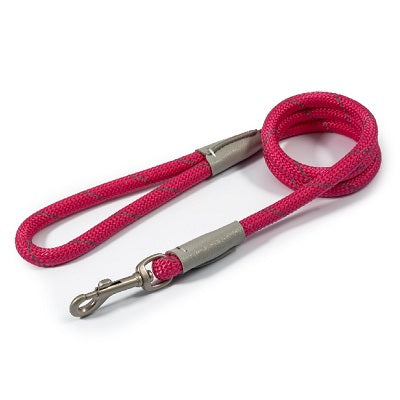 Ancol Viva Rope Refl Snap Lead Pink 12mm