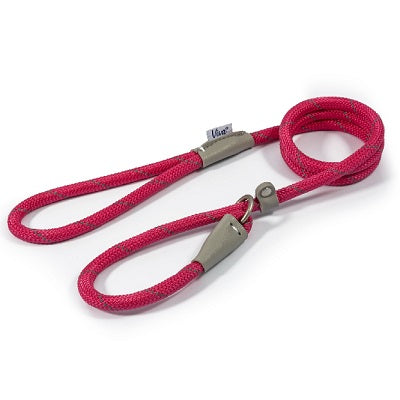 Ancol Viva Rope Refl Slip Lead Pink 1cm