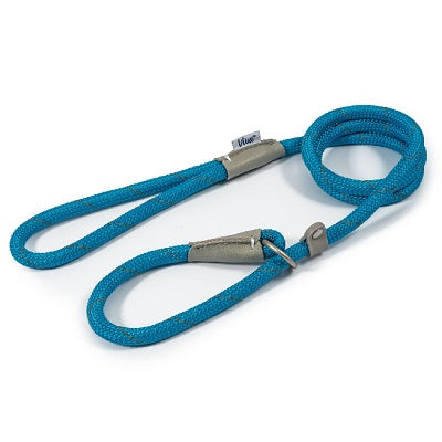 Ancol Viva Rope Refl Slip Lead Blue 1cm