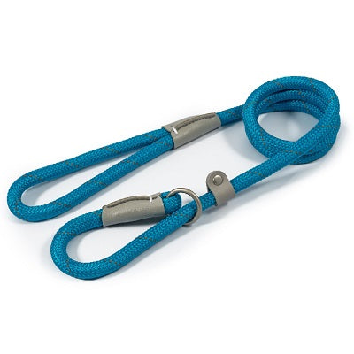 Ancol Viva Rope Refl Slip Lead Blue 12mm