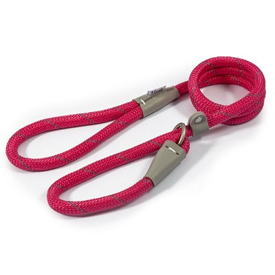 Ancol Viva Rope Refl Slip Lead Pink 12mm