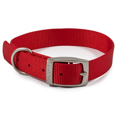 Ancol Viva Buckle Collar Red 28-36cm