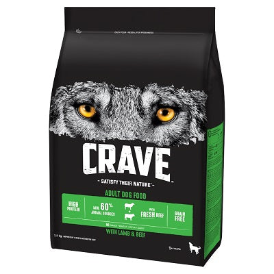 Crave Adult Dry Lamb & Beef 3x2.8kg