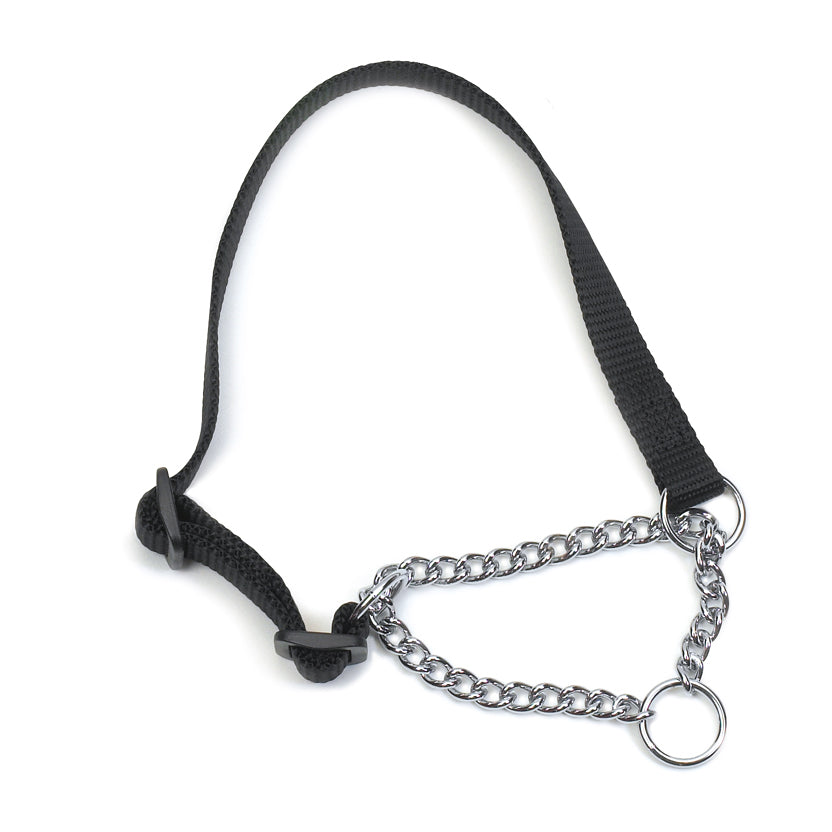 Ancol Nyl Chain Check Collar Black S1-2