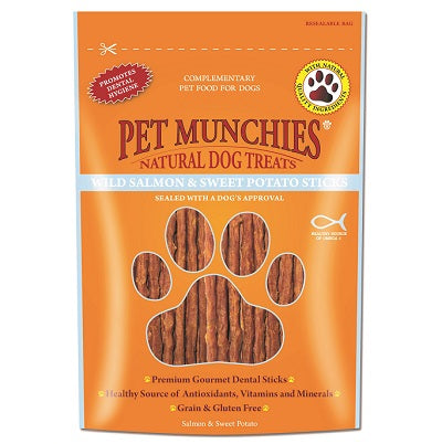 Pet Munchies Dog Treat Salm Sticks 8x90g