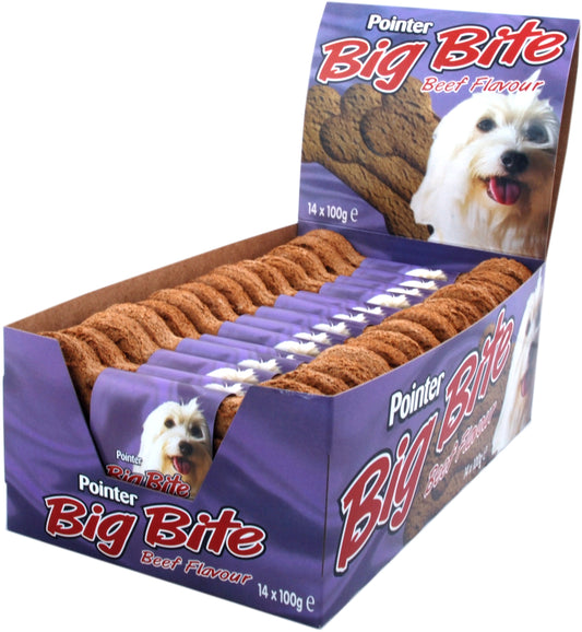 Pointer Big Bites Beef Biscuits 14s