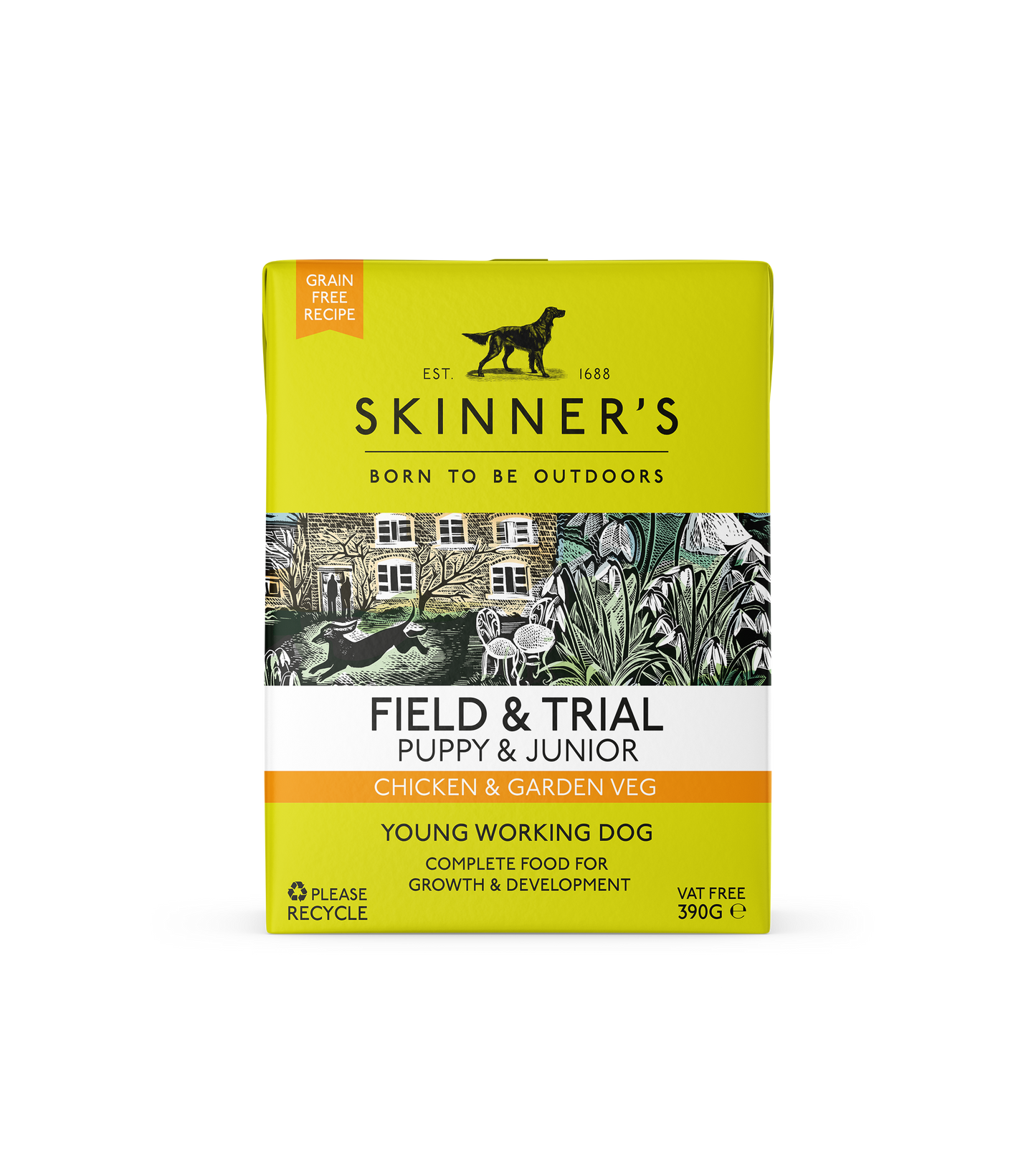 Skinners F&T Puppy GF Chicken 18x390g