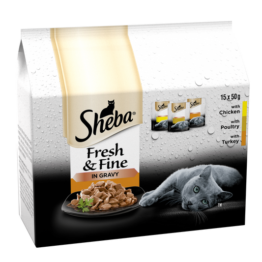 Sheba Pch Fresh & Fine Plty CIG 3x15x50g