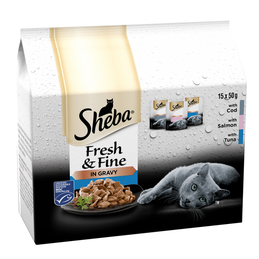 Sheba Pch Fresh & Fine Fish CIG 3x15x50g