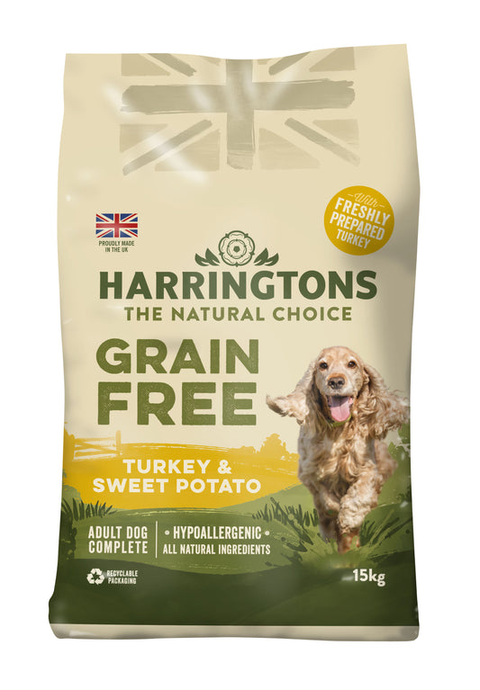 Harringtons Dog Grain Free Turkey&St/Pot