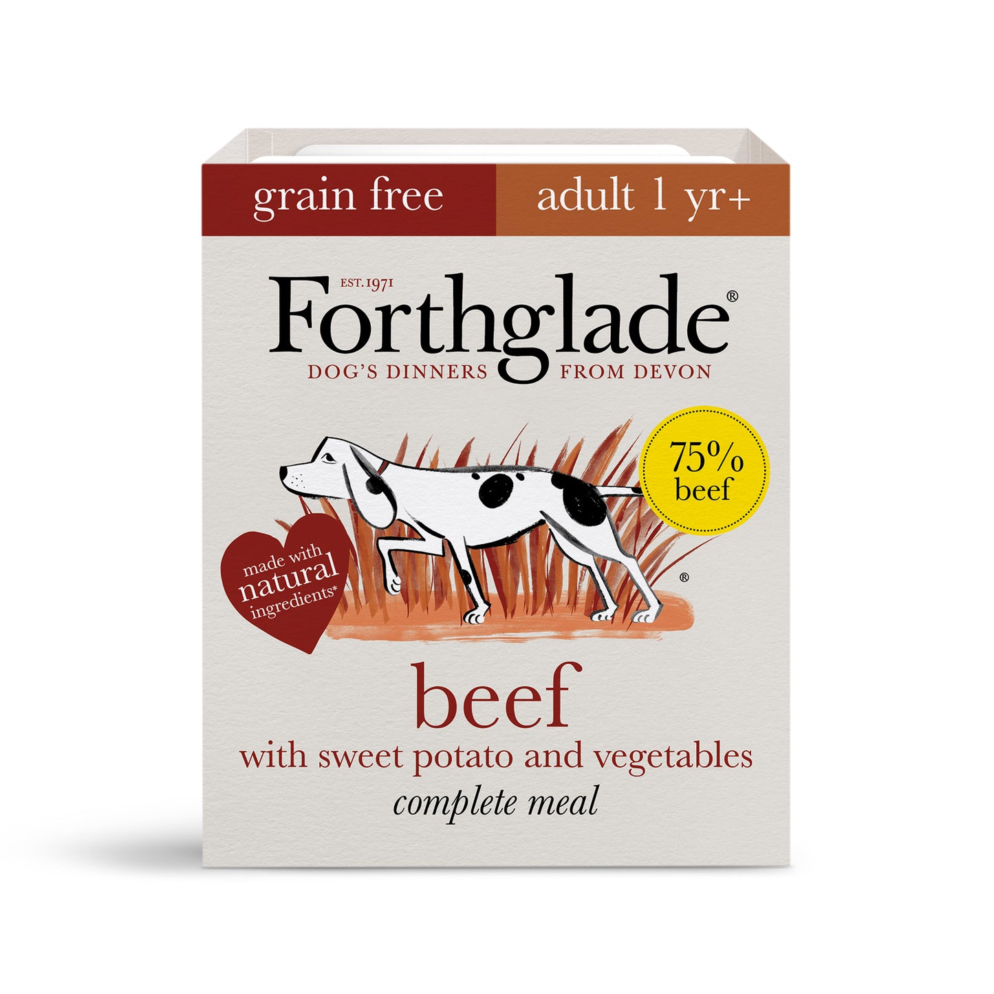 Forthglade Adlt Comp GF Beef SPot18x395g