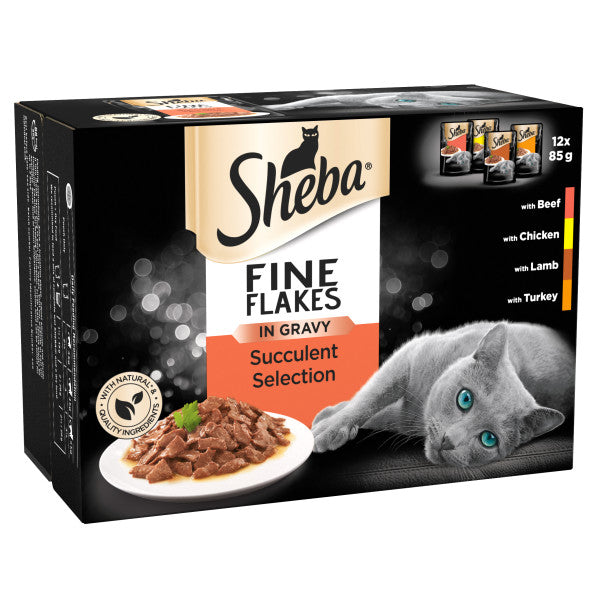 Sheba Pch Fine Flakes Succ CIG 4x12x85g