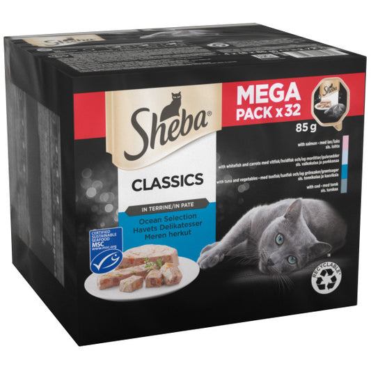 Sheba Tray Classic Ocean Coll 32x85g