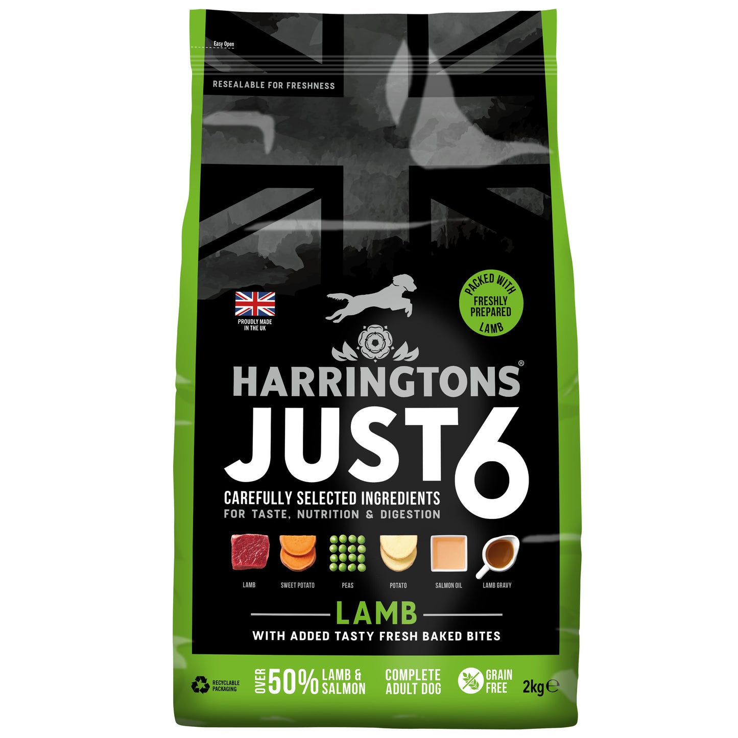 Harringtons Dog Just 6 Lamb 4x2kg