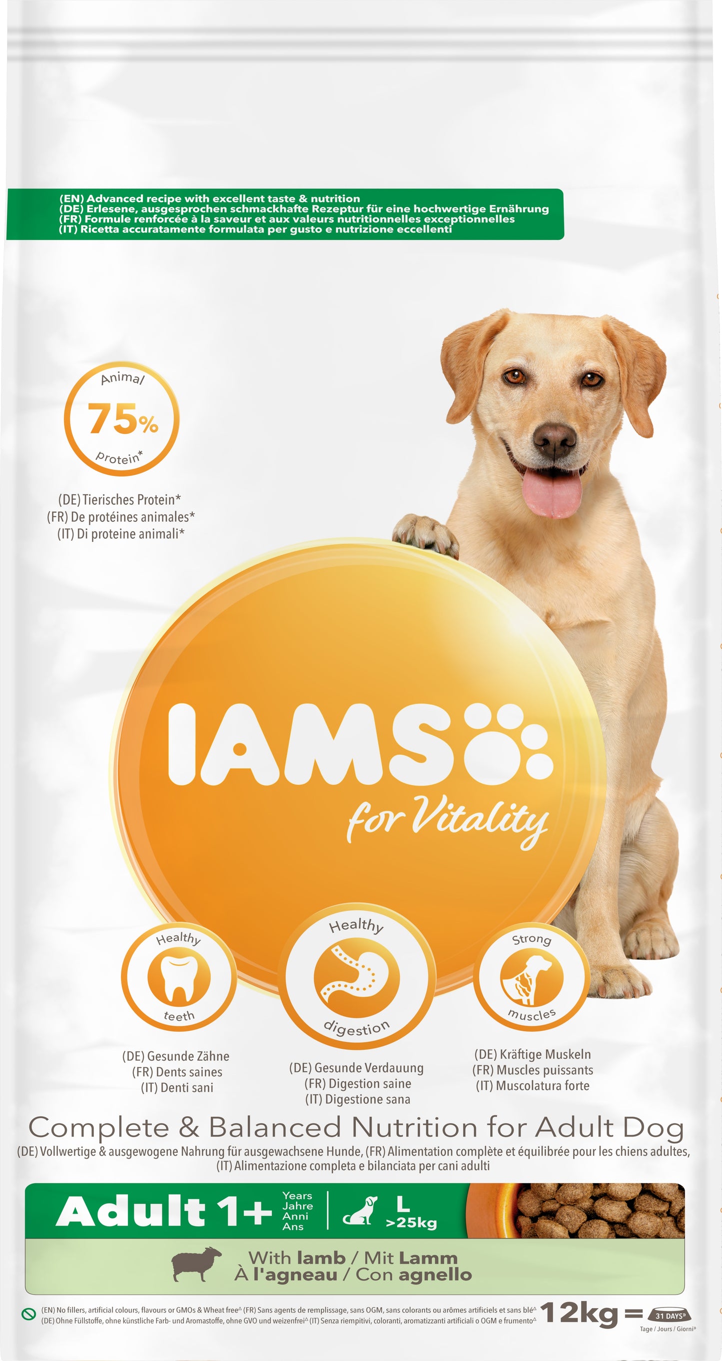 Iams Dog Adult Vitality Large Lamb