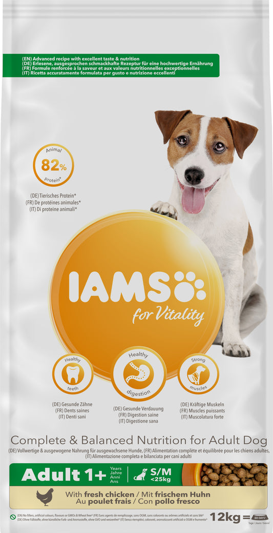 Iams Dog Adult Vitality Sml/Med Chicken