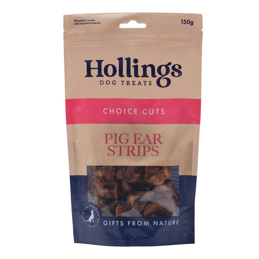 Hollings Pig Ear Strips 8x150g