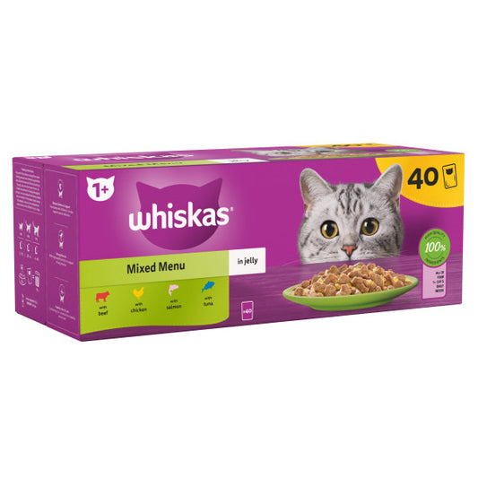 Whiskas Pch 1+ Mixed Menu Jelly 40x85g