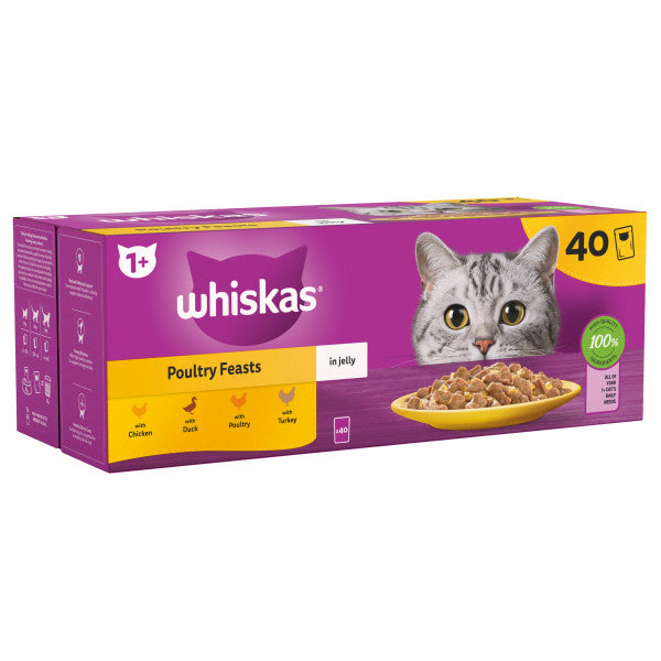 Whiskas Pch 1+ Poultry Fst Jelly 40x85g