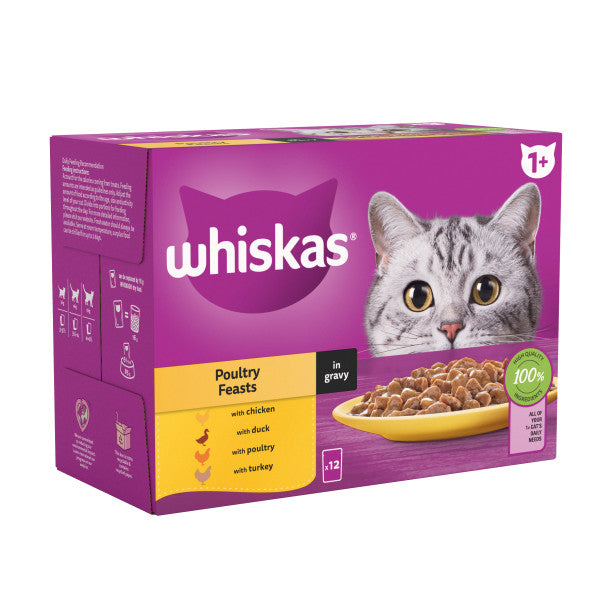 Whiskas Pch 1+ Poultry Fst Gry 4x12x85g