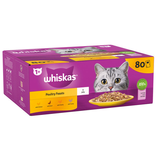 Whiskas Pch 1+ Poultry Fst Jelly 80x85g