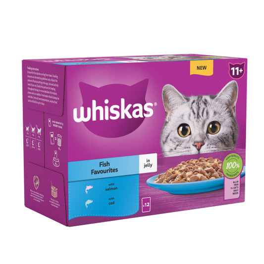 Whiskas Pch 11+ Fish Favour Jel 4x12x85g