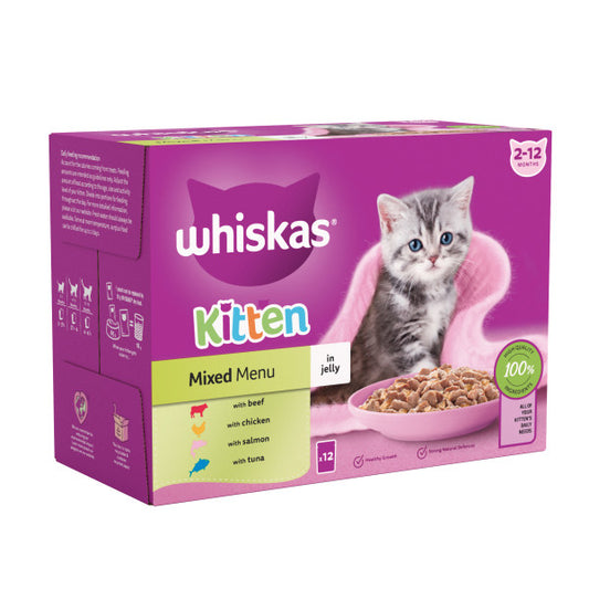 Whiskas Pch 2-12m Kit Mix M Jel 4x12x85g