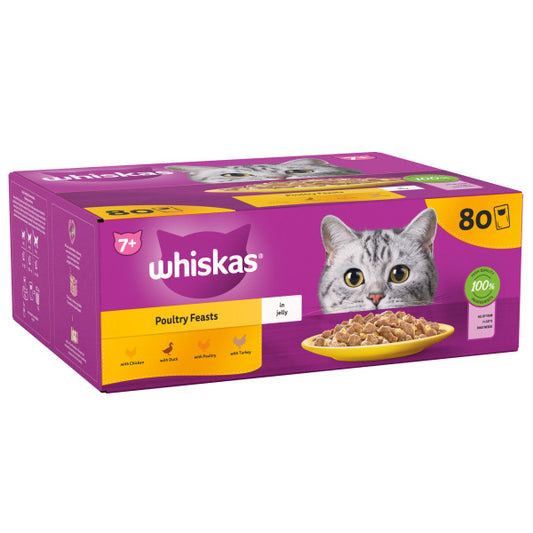 Whiskas Pch 7+ Poultry Fst Jel 80x85g