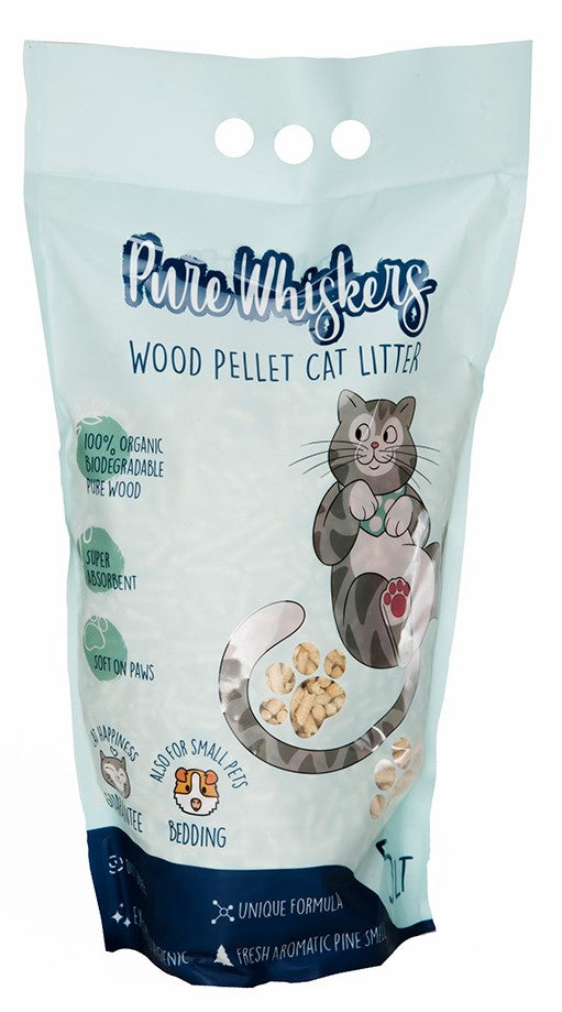 Pure Whiskers Wood Pellet Cat Litter