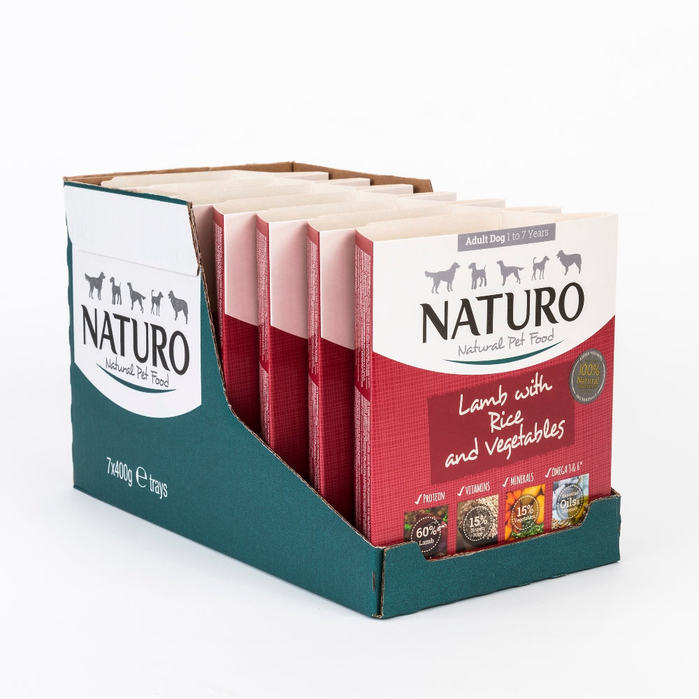 Naturo Adult Lamb R&V Tray 7x400g