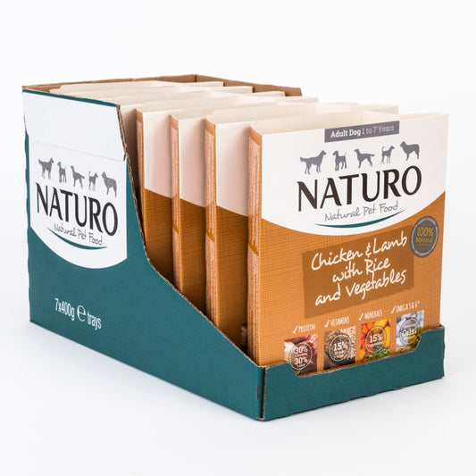 Naturo Adult Chick & Lamb R Tray 7x400g