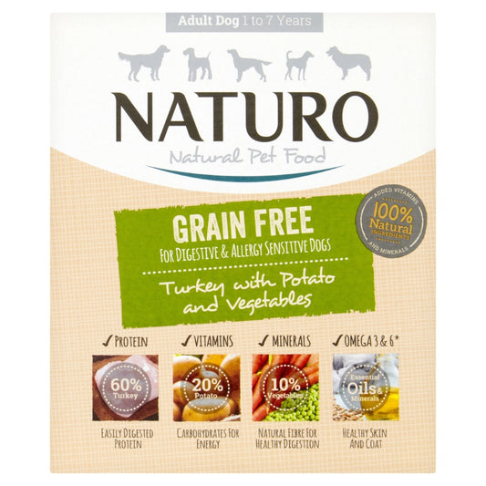 Naturo Adult GF Turkey R&V Tray 7x400g