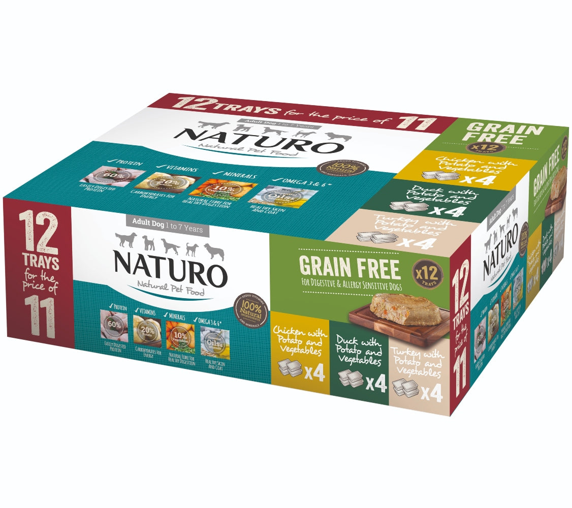 Naturo Adult GF Mixed P&V Tray12/11x400g