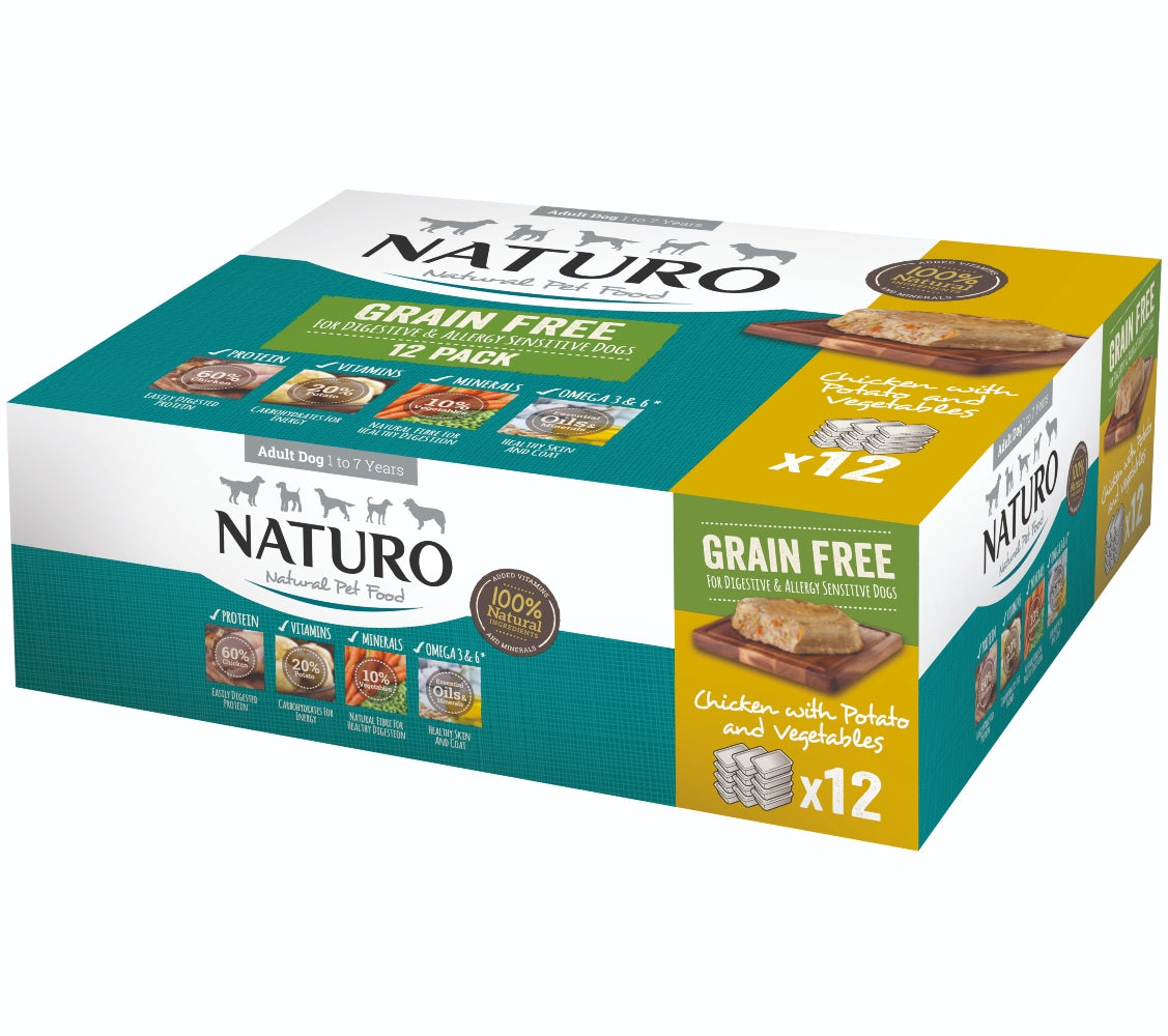 Naturo Adult GF Chicken P&V Tray 12x400g