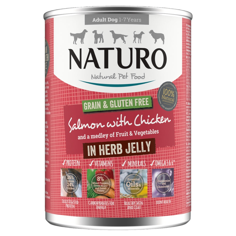 Naturo Adult GGF Salmon Jel Tin 12x390g