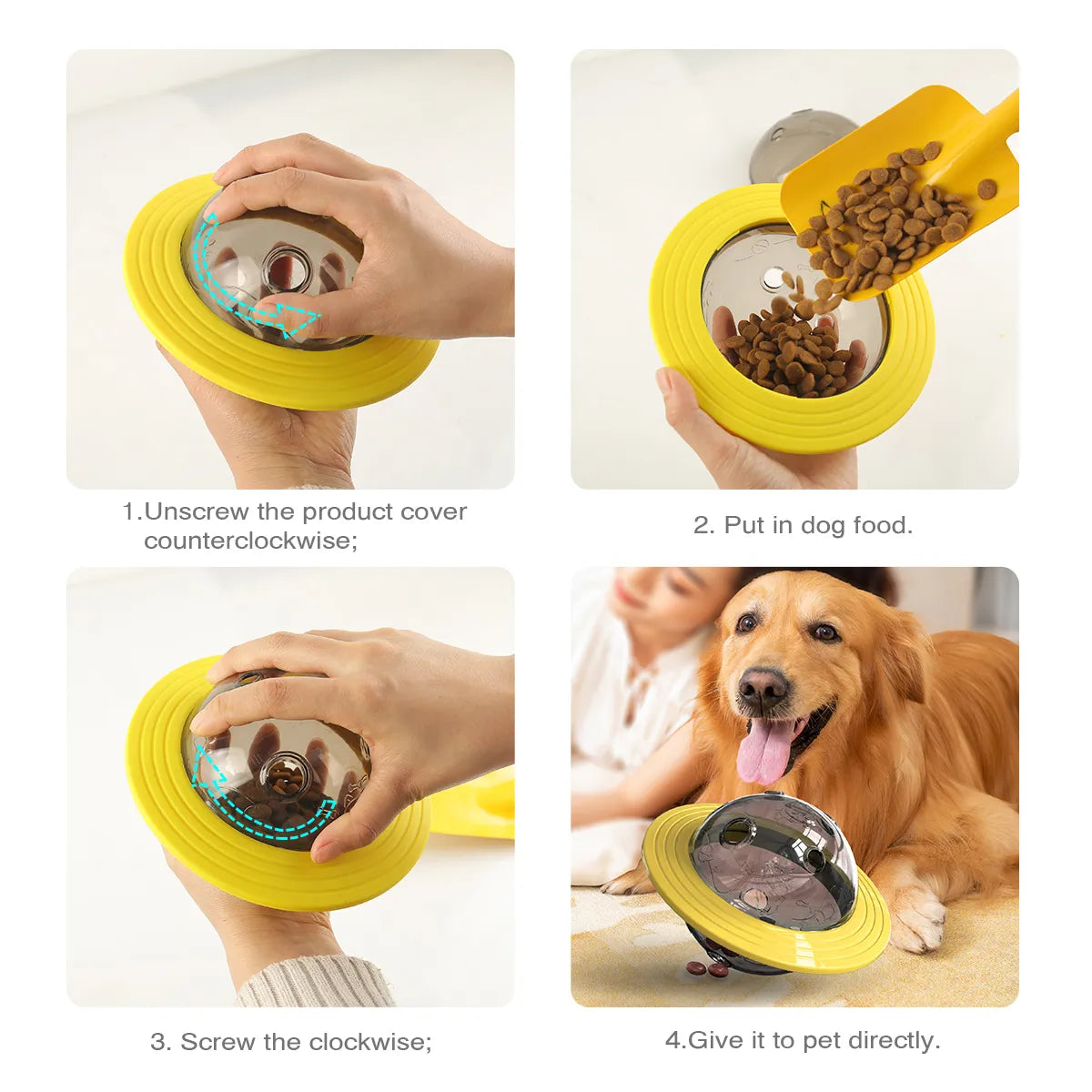 UFO Interactive dog feeder toy.